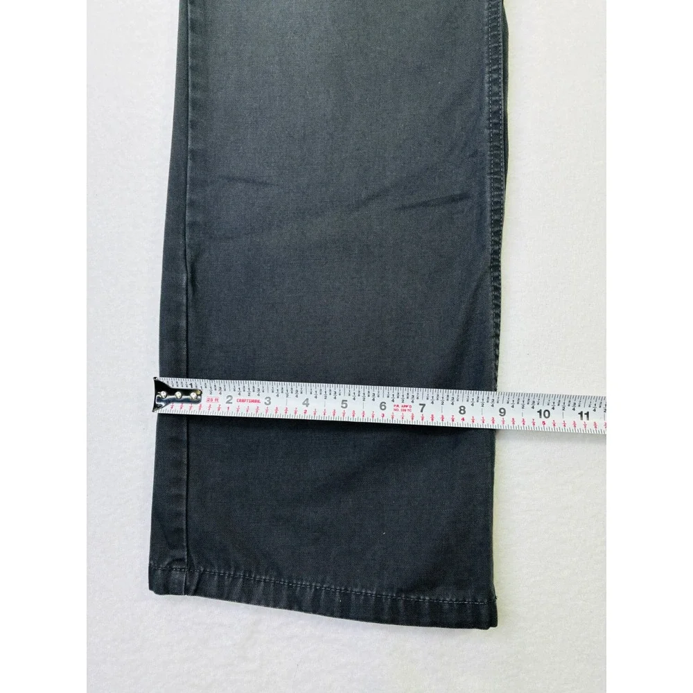 Van Heusen Studio Mens Dark Gray Straight Leg Five Pocket Casual Pants 34x32